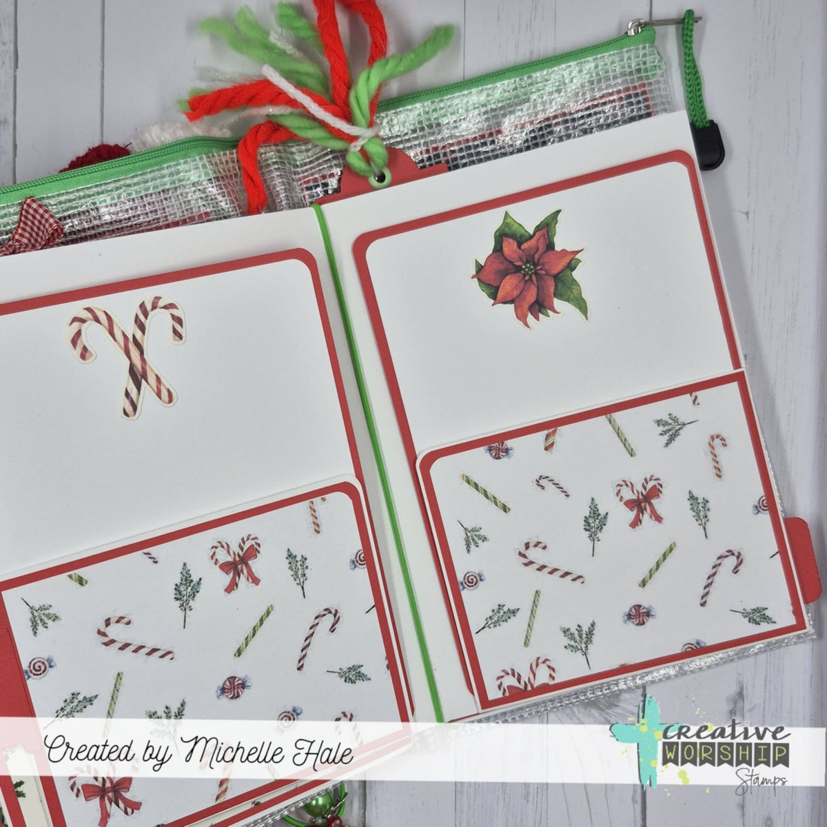 Candy Canes & Holly Digital Paper Pack PDF