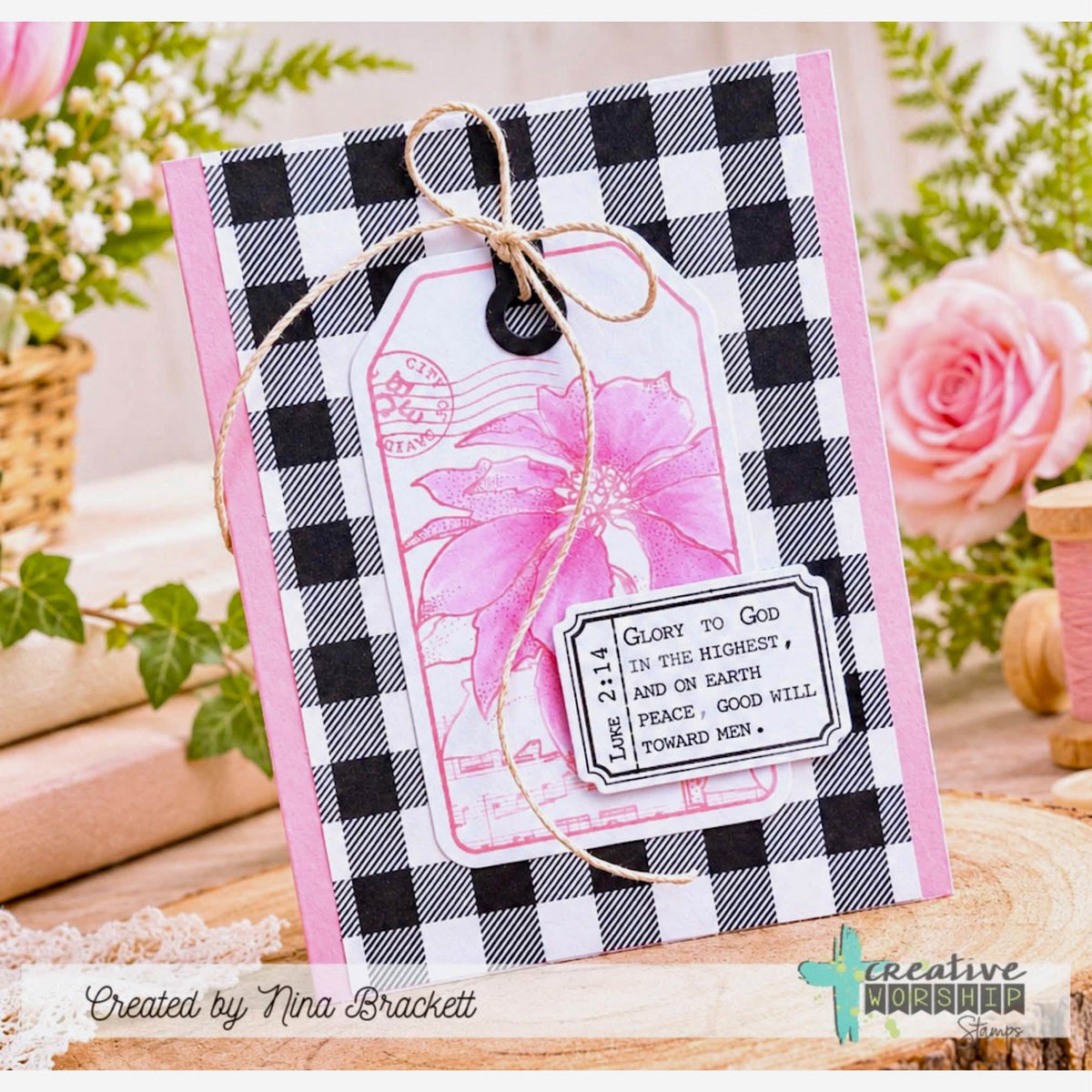 Winter Collage Tag Clear Stamp