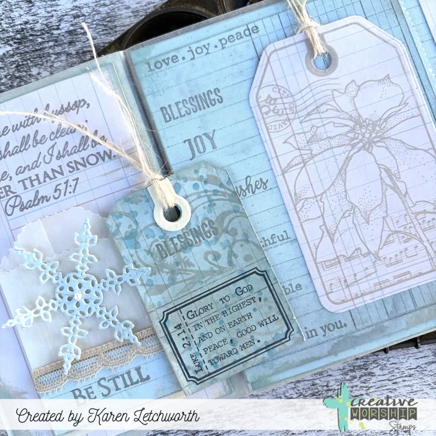 Winter Collage Tag Stamp & Die Bundle