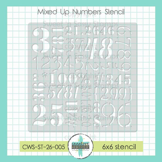 Mixed Up Numbers Stencil