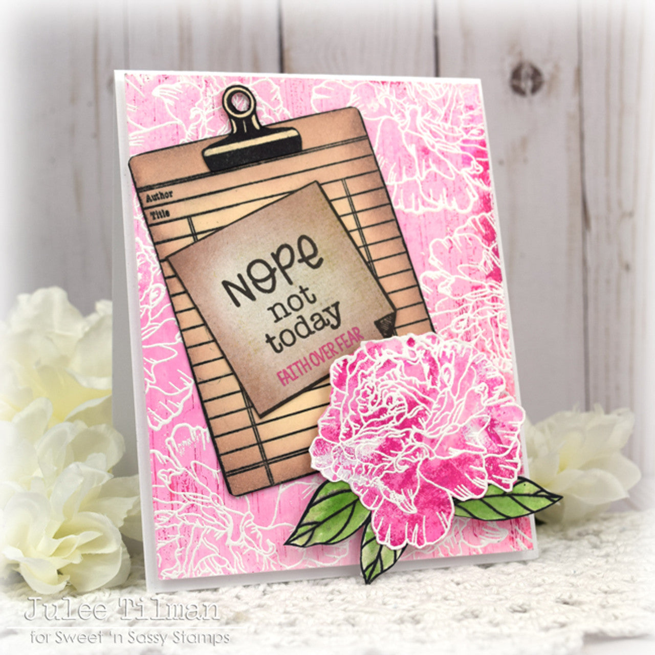 Encouraging Peonies Clear Stamp Set