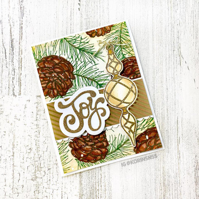 Pinecone Background Clear Stamp