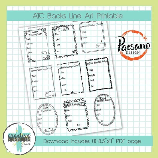 ATC Backs Line Art Printable PDF