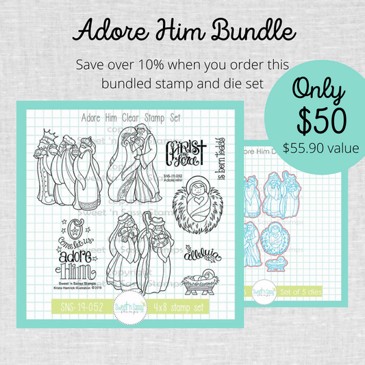 Adore Him Stamp & Die Bundle