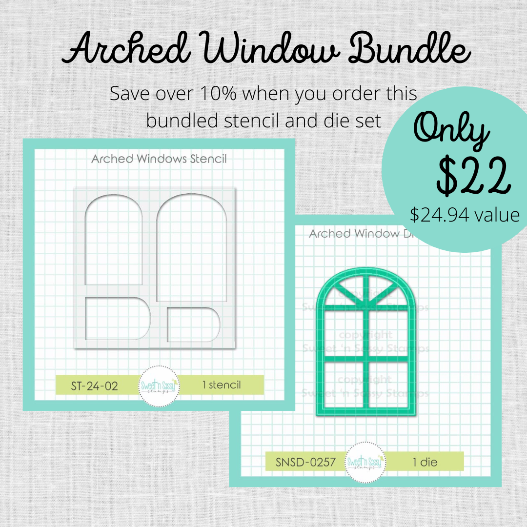 Arched Window Stencil and Die Bundle