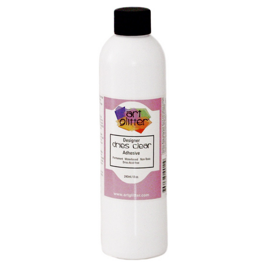 Art Glitter Glue Designer Dries Clear Adhesive  8 oz. Refill Bottle