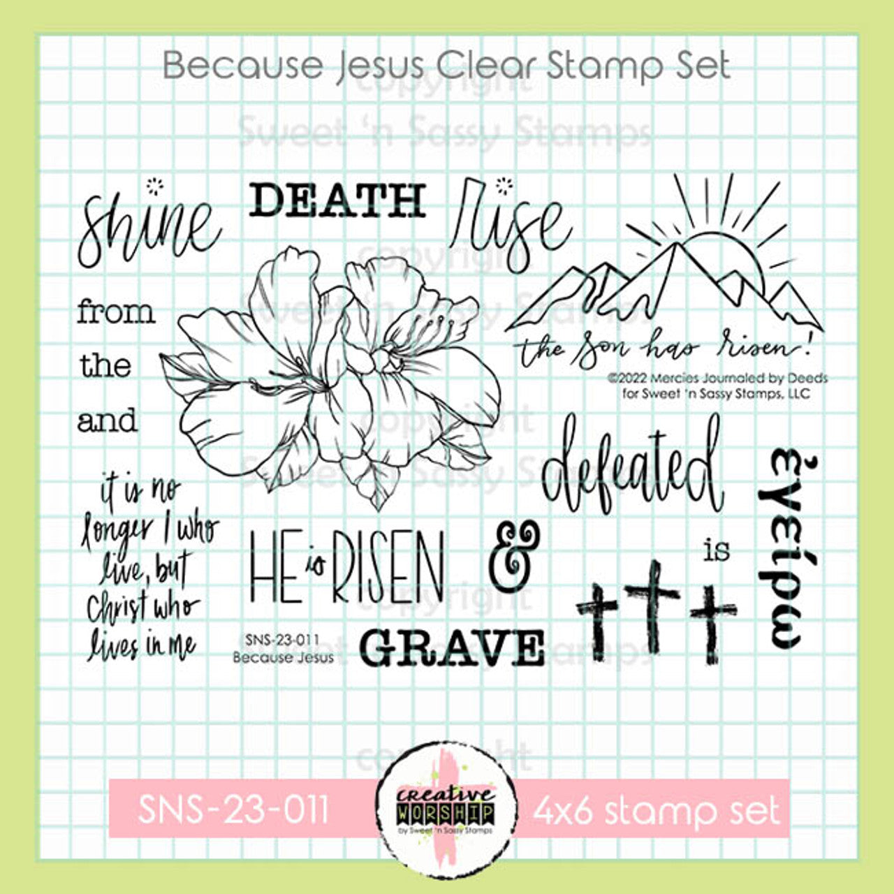 Because Jesus Clear Stamp Set