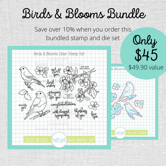 Birds & Blooms Stamp & Die Bundle