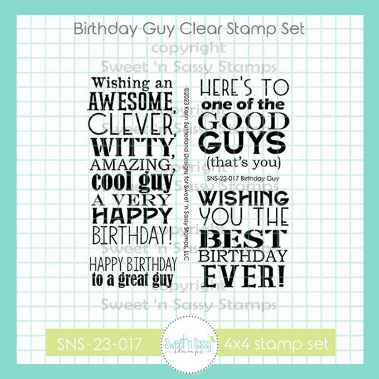 Birthday Guy Clear Stamp Set