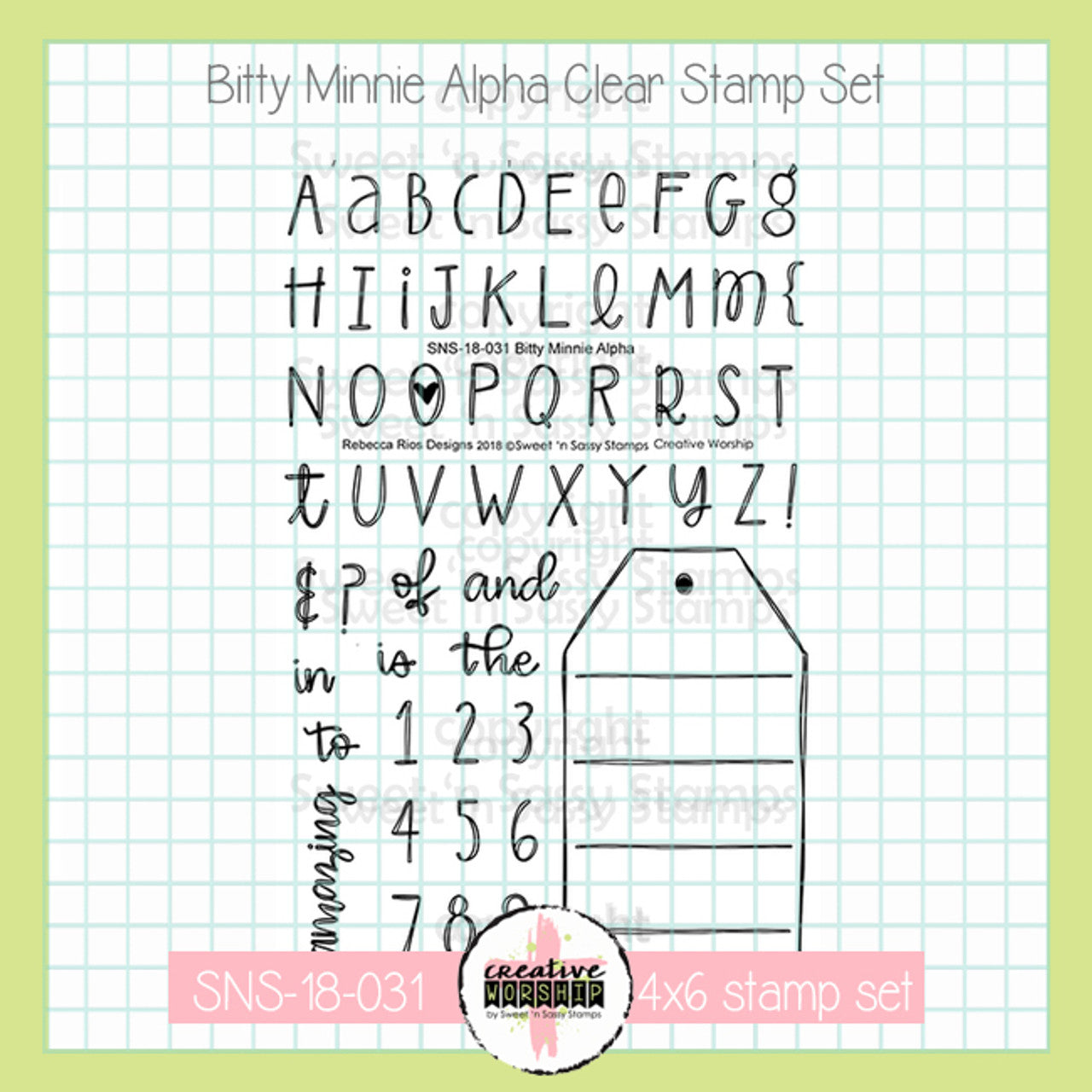 Bitty Minnie Alpha Clear Stamp Set