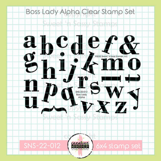 Boss Lady Alpha Clear Stamp Set