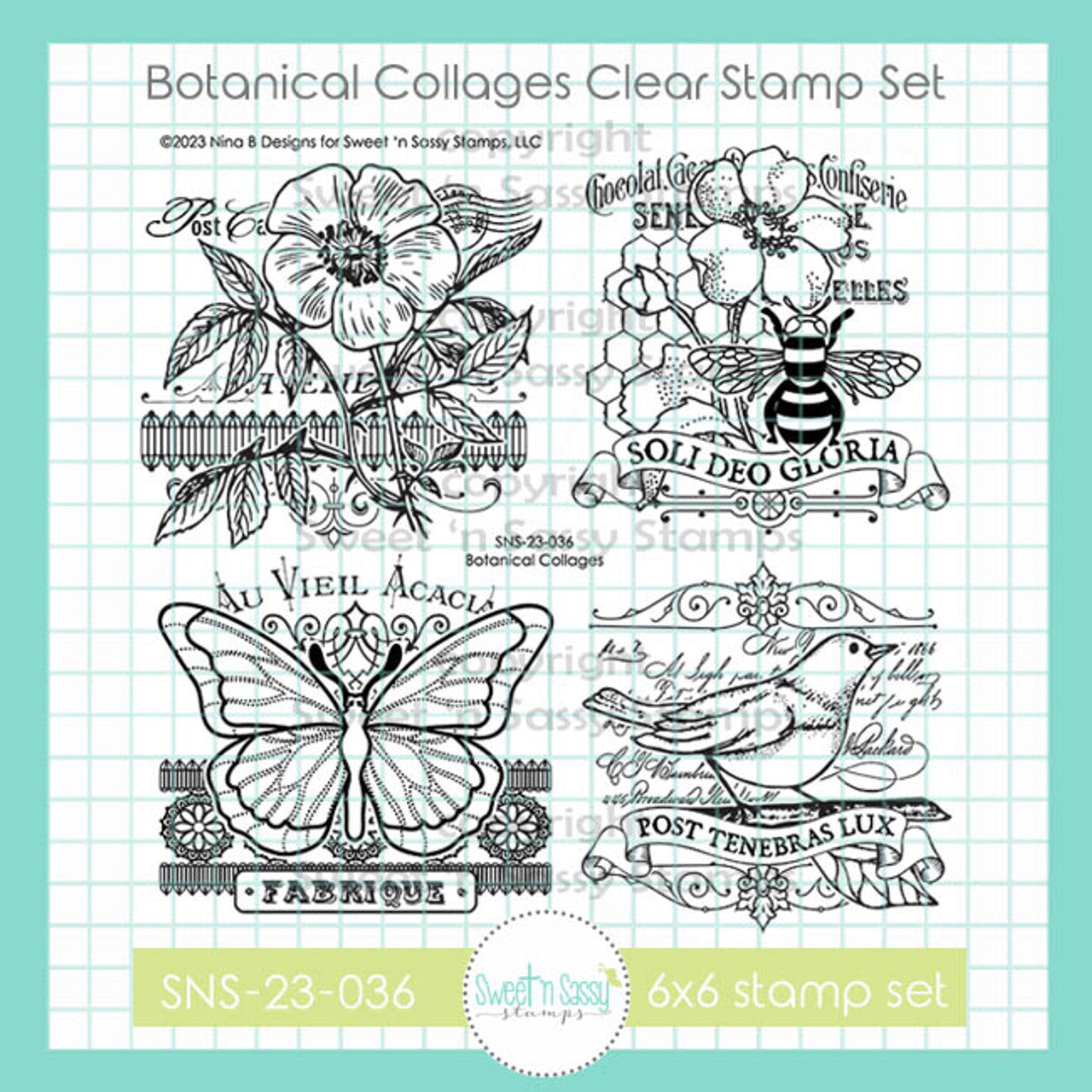 Botanical Collages Clear Stamp Set