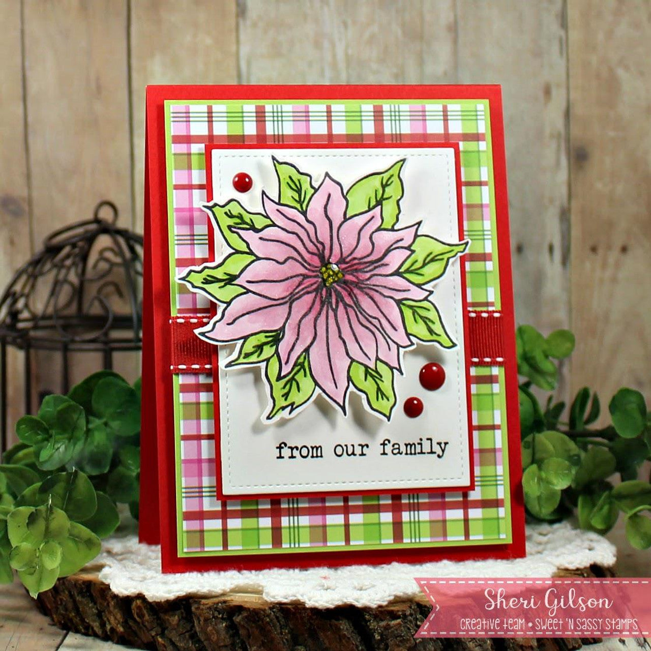 Christmas Poinsettia Clear Stamp Set