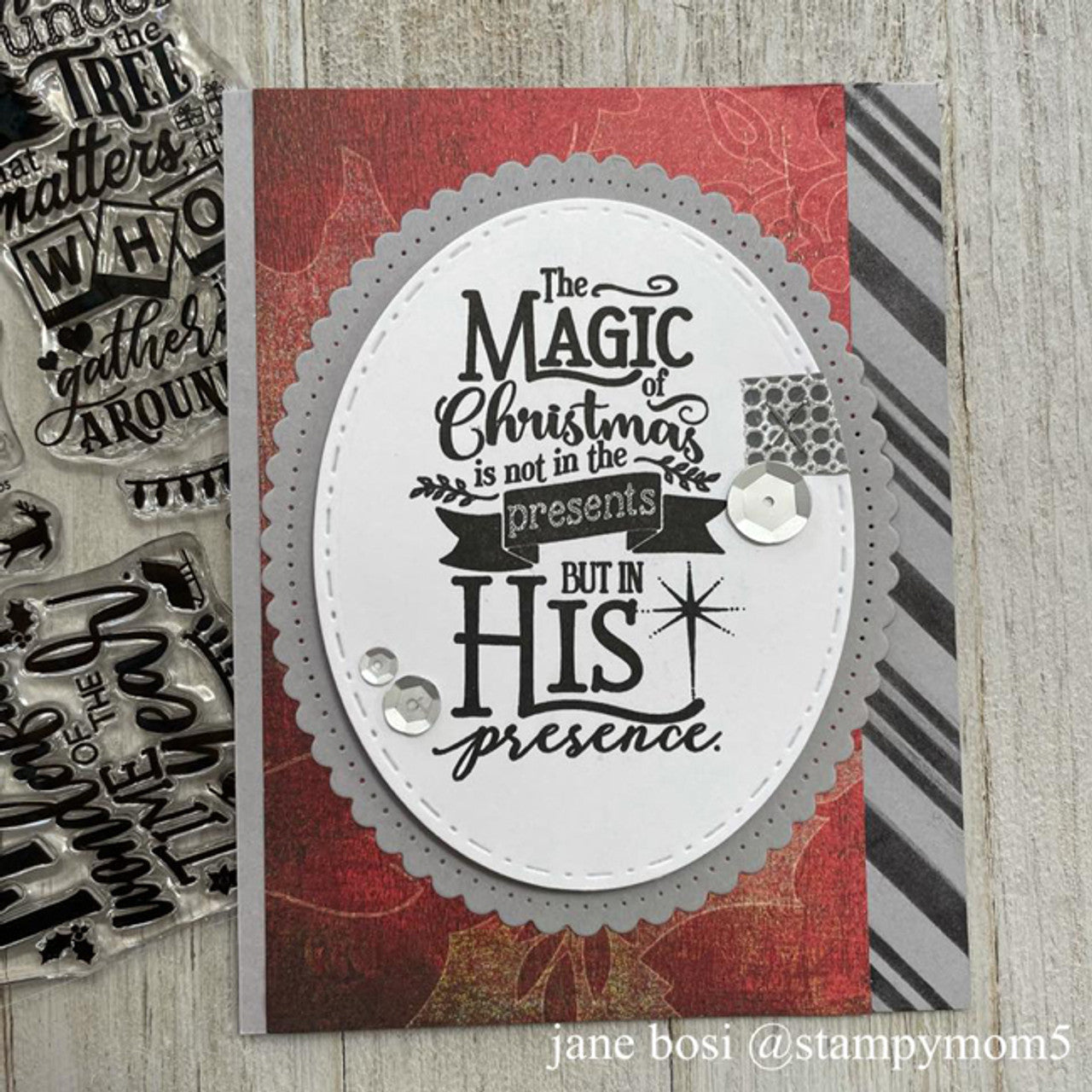 Christmas Word Art Clear Stamp Set