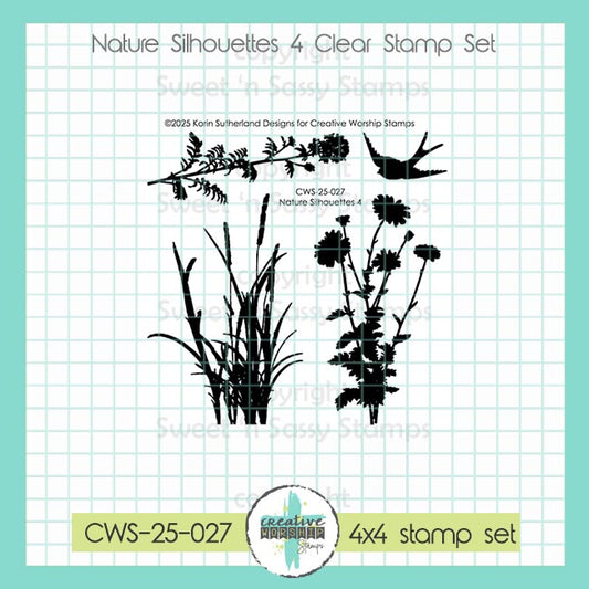 Nature Silhouettes 4 Clear Stamp Set