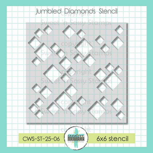 Jumbled Diamonds Stencil