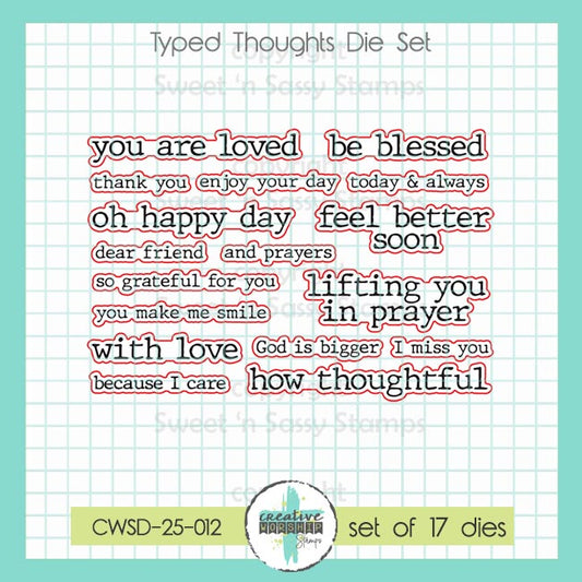 Typed Thoughts Die Set