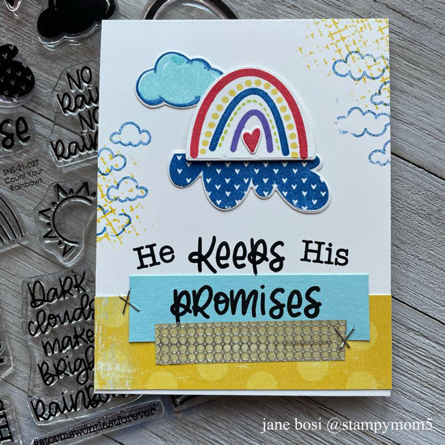 Count Your Rainbows Stamp & Die Bundle