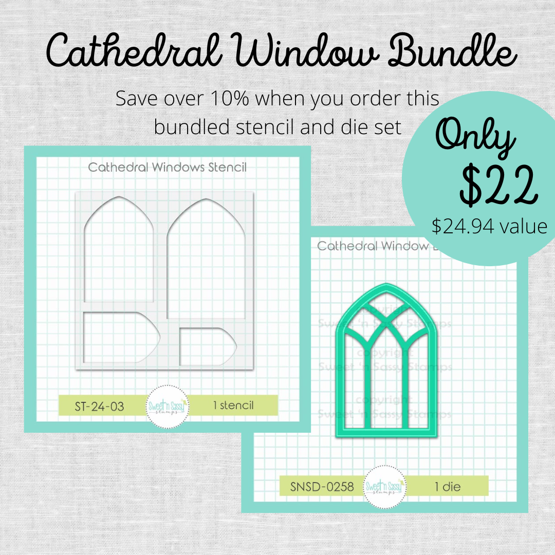 Cathedral Window Stencil and Die Bundle