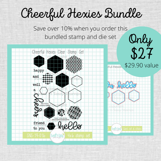 Cheerful Hexies Stamp & Die Bundle