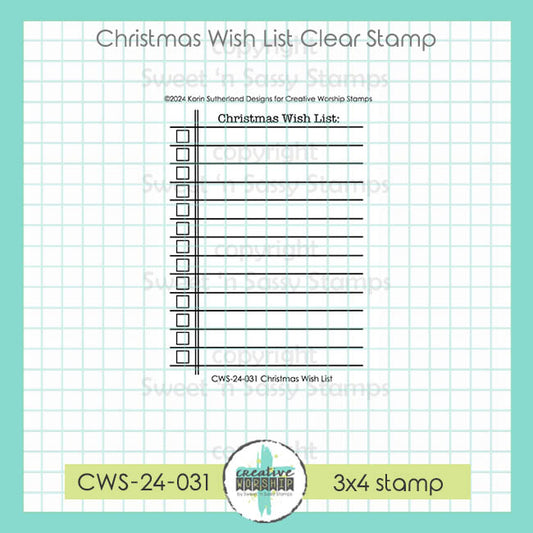 Christmas Wish List Clear Stamp Set