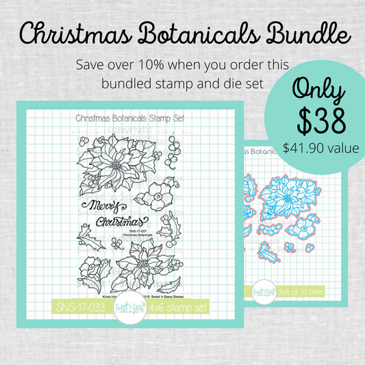 Christmas Botanicals Clear Stamp & Die Bundle