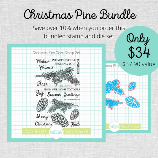 Christmas Pine Stamp & Die Bundle