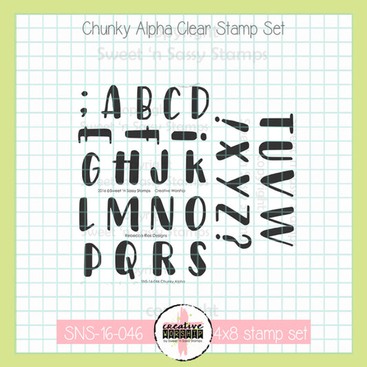 Chunky Alpha Clear Stamp Set