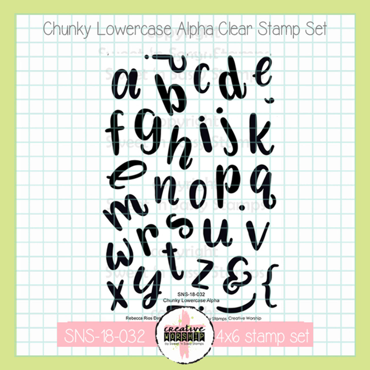 Chunky Lower Alpha Clear Stamp Set