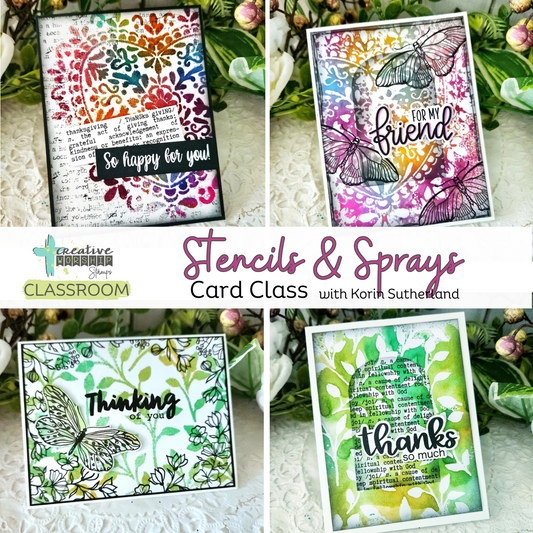 Creative Worship Classroom: Stencils & Sprays Card Class