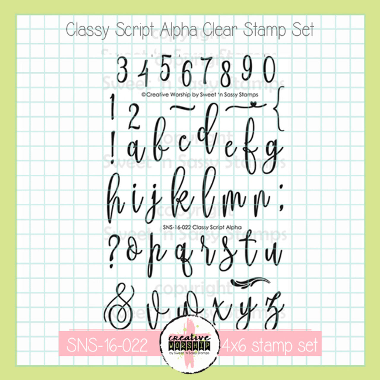 Classy Script Alpha Clear Stamp Set – Creative Worship Stamps