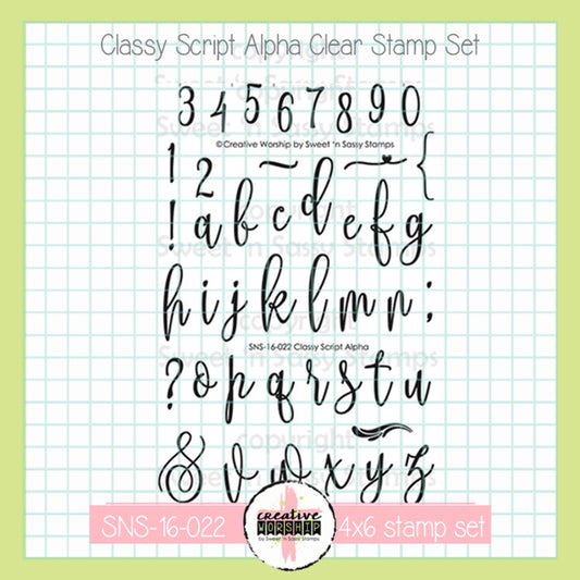 Classy Script Alpha Clear Stamp Set