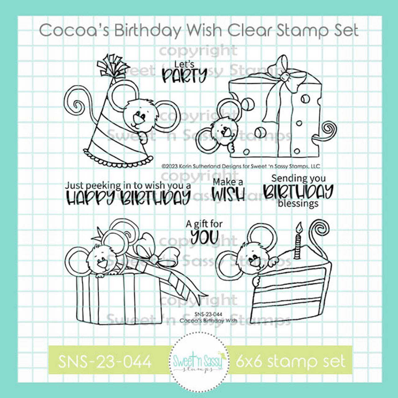 Cocoa's Birthday Wish Clear Stamp Set