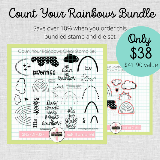 Count Your Rainbows Stamp & Die Bundle