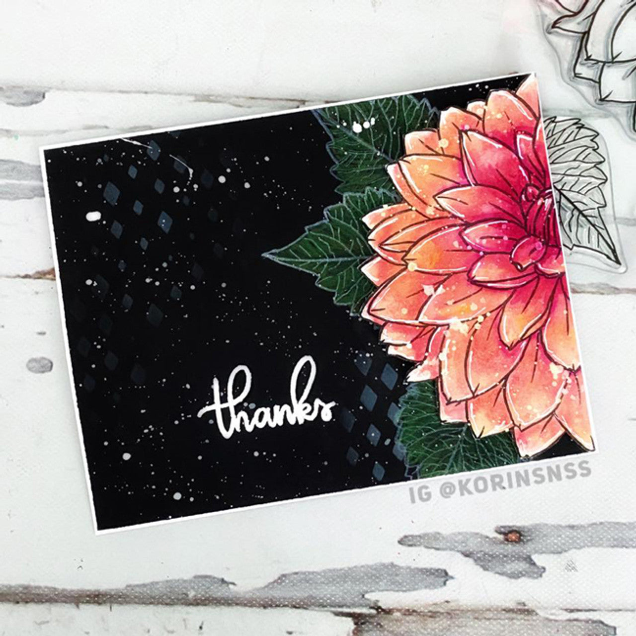 Dazzling Dahlia Clear Stamp Set