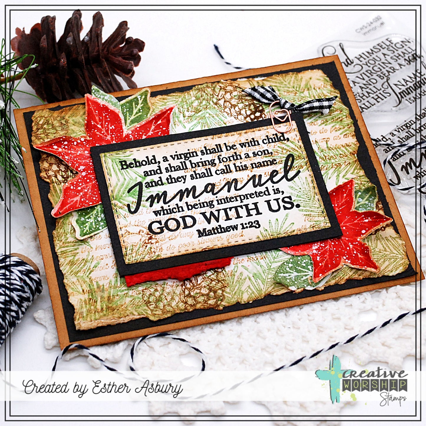 Poinsettia Wishes Clear Stamp Set