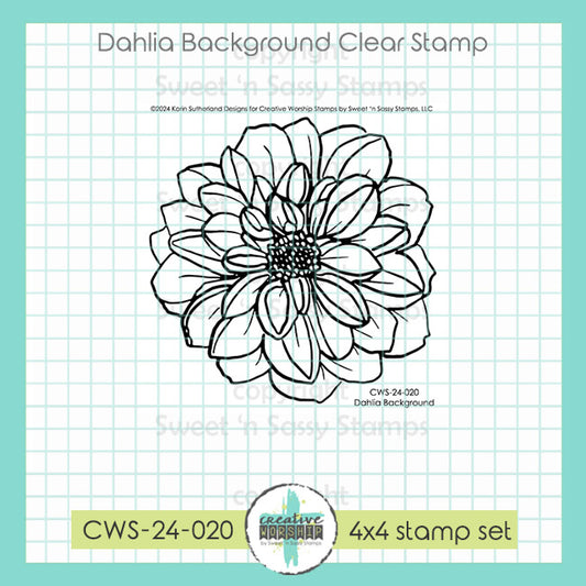 Dahlia Background Clear Stamp