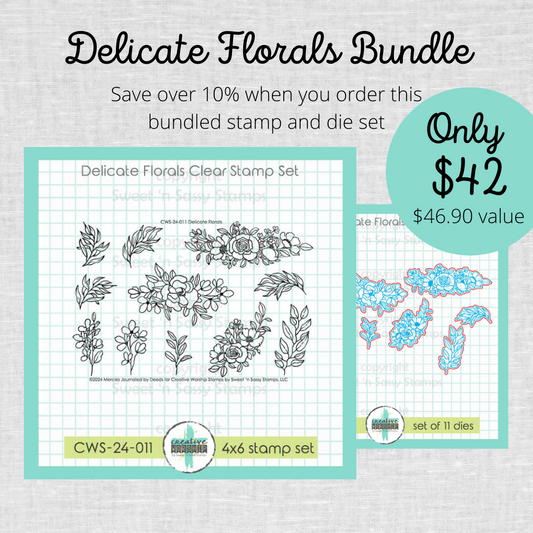 Delicate Florals Stamp & Die Bundle