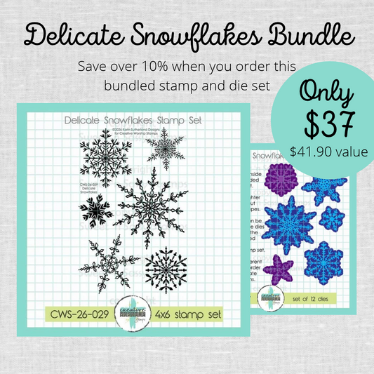 Delicate Snowflakes Stamp & Die Bundle