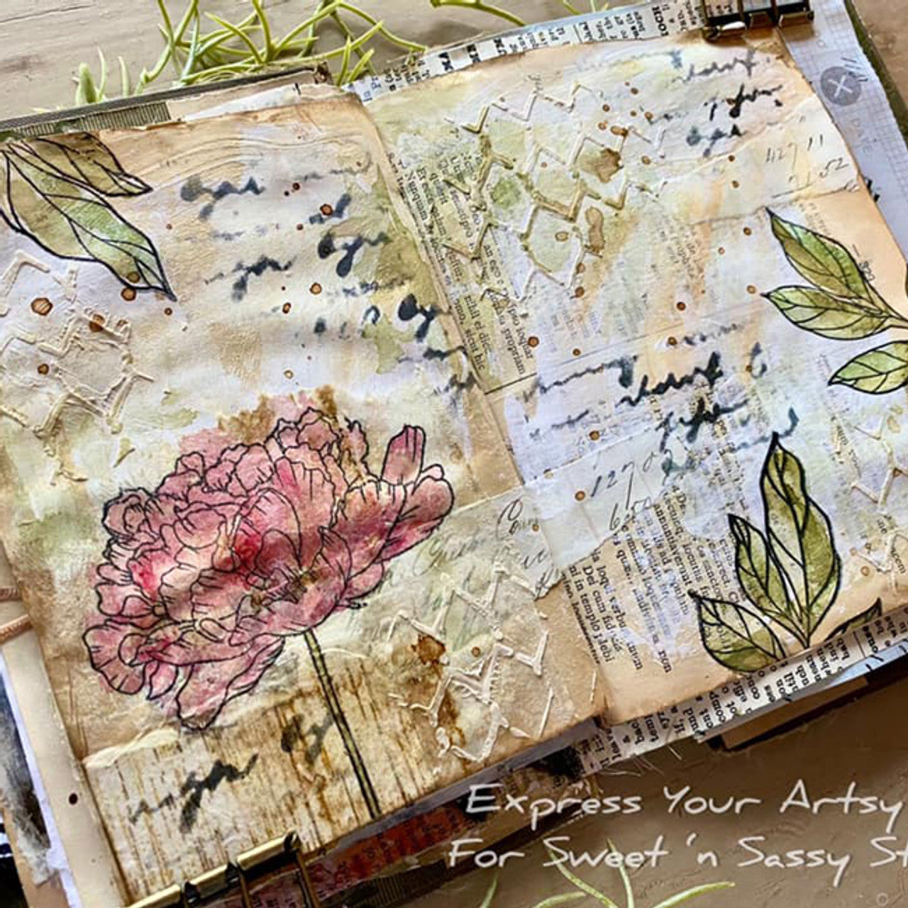 Encouraging Peonies Clear Stamp Set