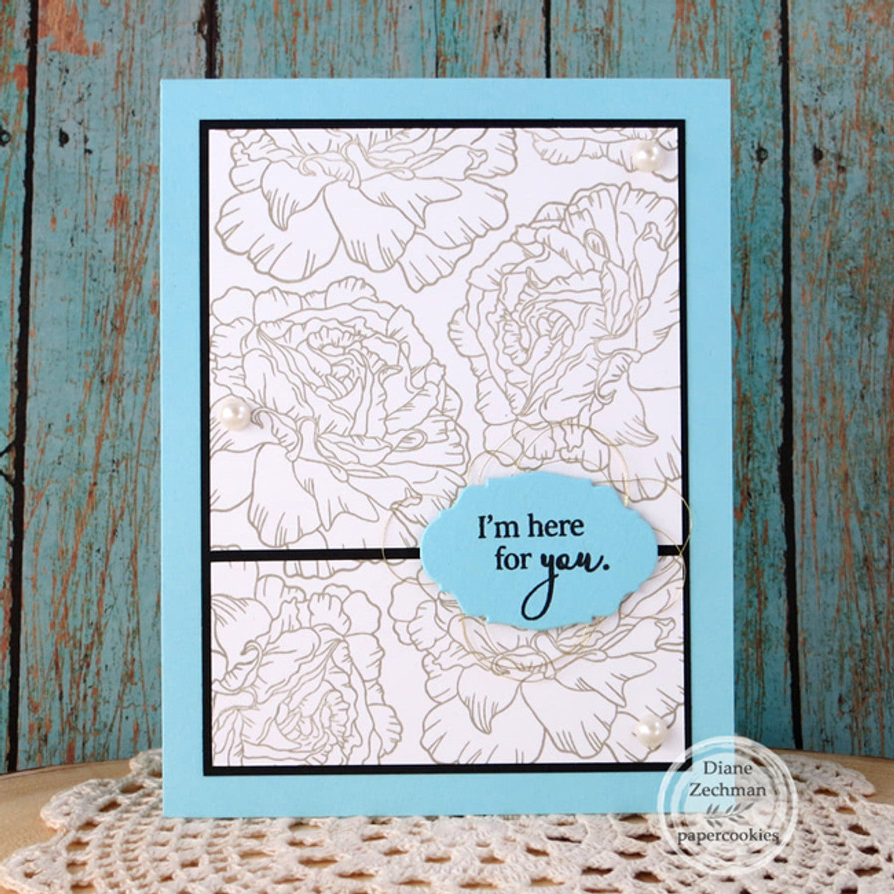 Encouraging Peonies Clear Stamp Set