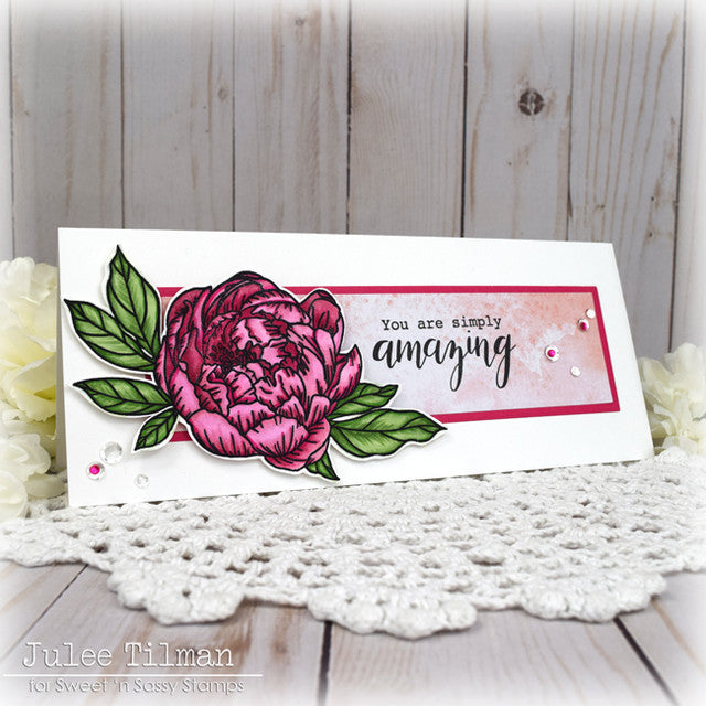 Encouraging Peonies Clear Stamp Set