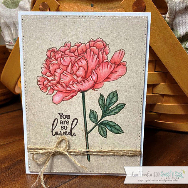 Encouraging Peonies Clear Stamp Set