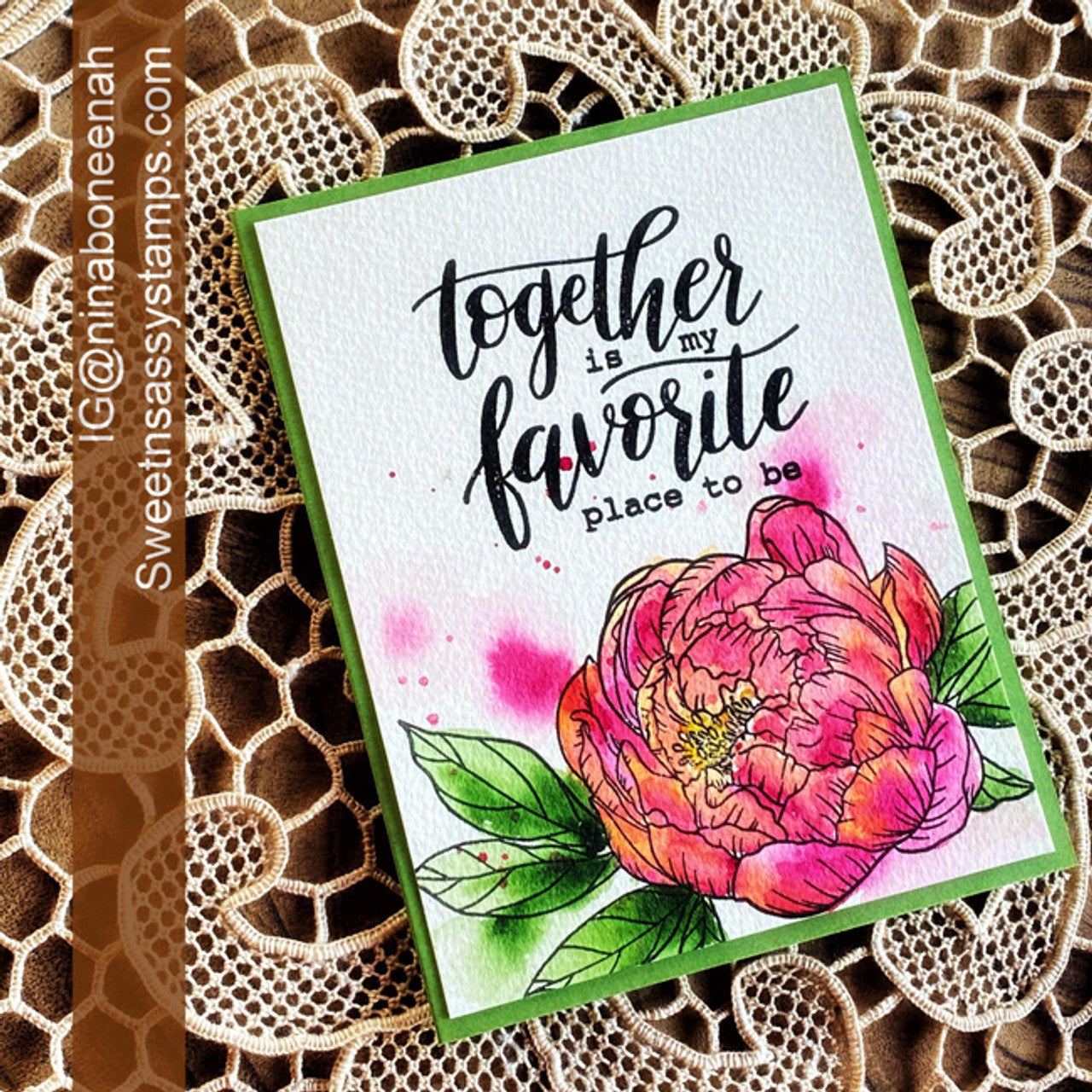 Encouraging Peonies Clear Stamp Set