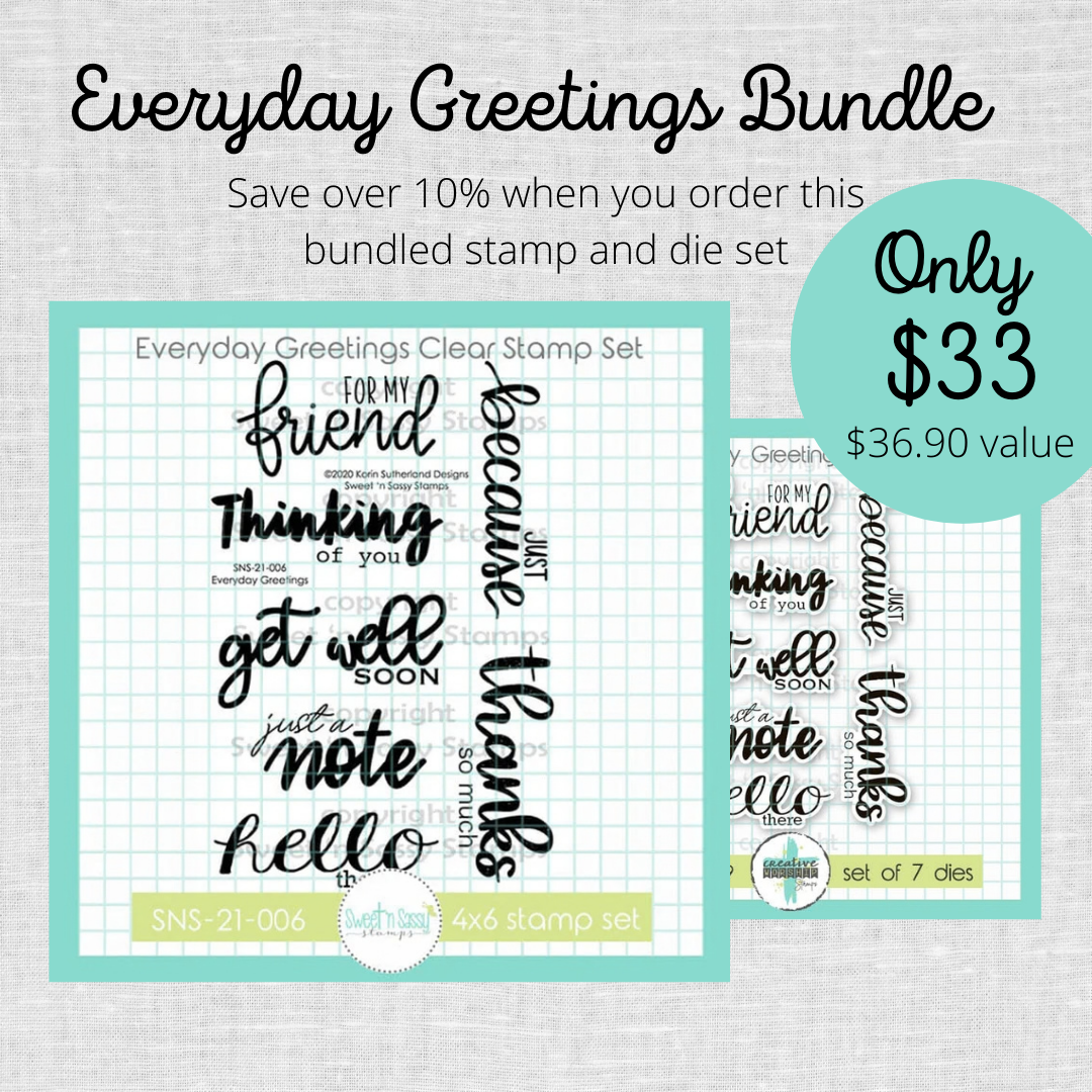 PREORDER Everyday Greetings Stamp & Die Bundle