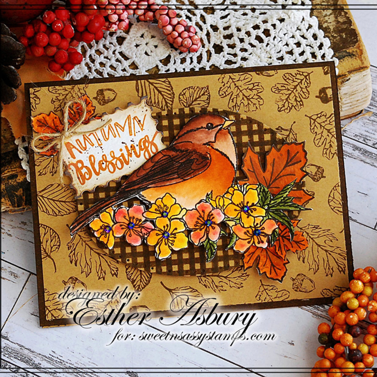 Fall Background Clear Stamp