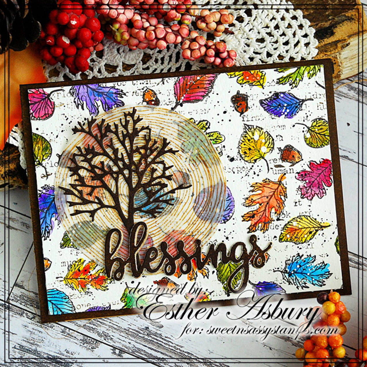 Fall Background Clear Stamp