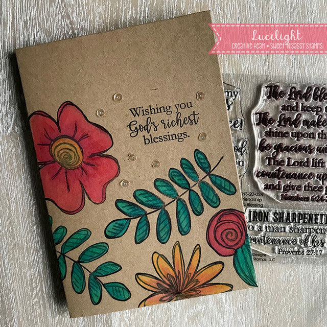 Scribble Flowers Clear Stamp Set