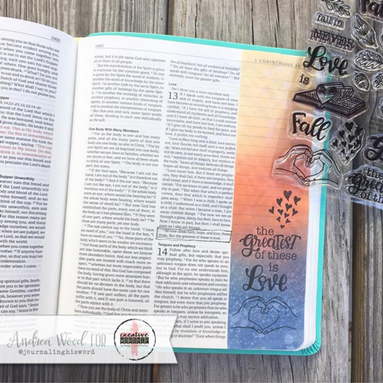 Fall in Love with Jesus Clear Stamp Set