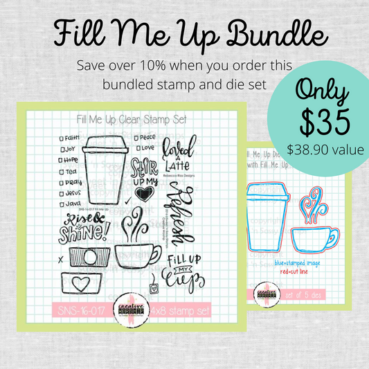 Fill Me Up Stamp & Die Bundle